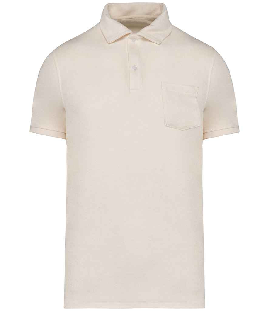 native spirit native spirit terry towel polo shirt - ivory (ns227)