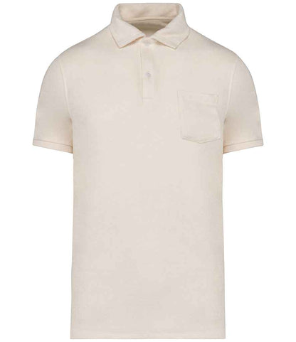 native spirit native spirit terry towel polo shirt - ivory (ns227)