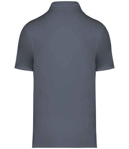 native spirit native spirit terry towel polo shirt - mineral grey (ns227)