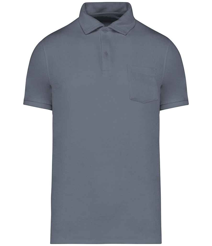 native spirit native spirit terry towel polo shirt - mineral grey (ns227)