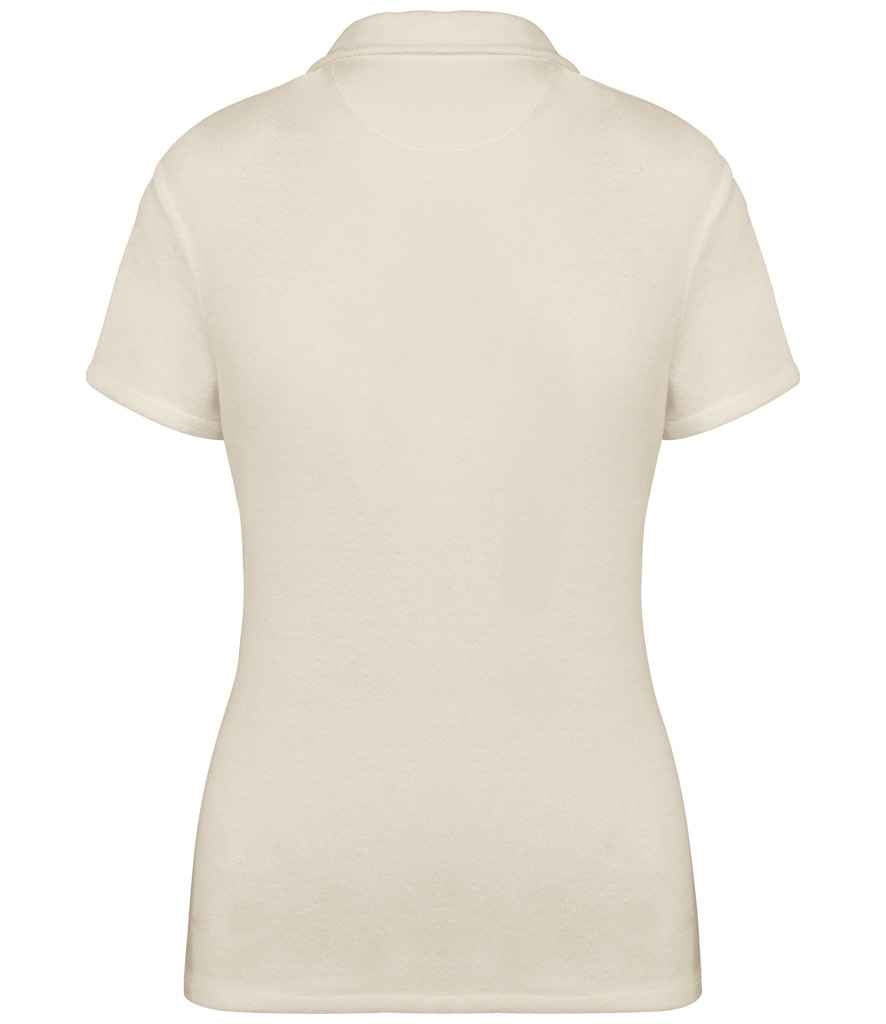 native spirit native spirit ladies terry towel polo shirt - ivory (ns228)