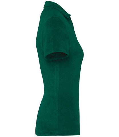 native spirit native spirit ladies terry towel polo shirt - malachite green (ns228)