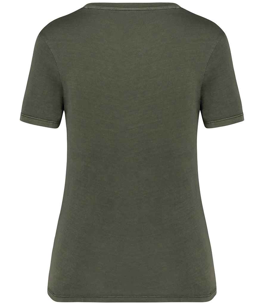 native spirit native spirit ladies faded t-shirt - washed organic khaki (ns316)
