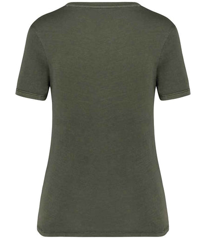 native spirit native spirit ladies faded t-shirt - washed organic khaki (ns316)