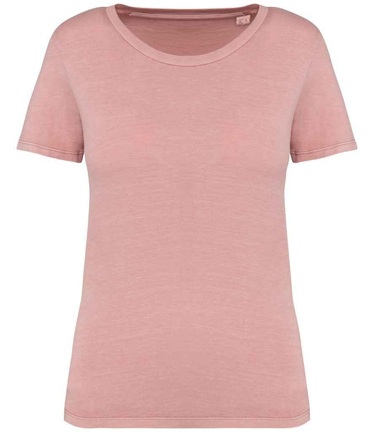native spirit native spirit ladies faded t-shirt - washed petal rose (ns316)