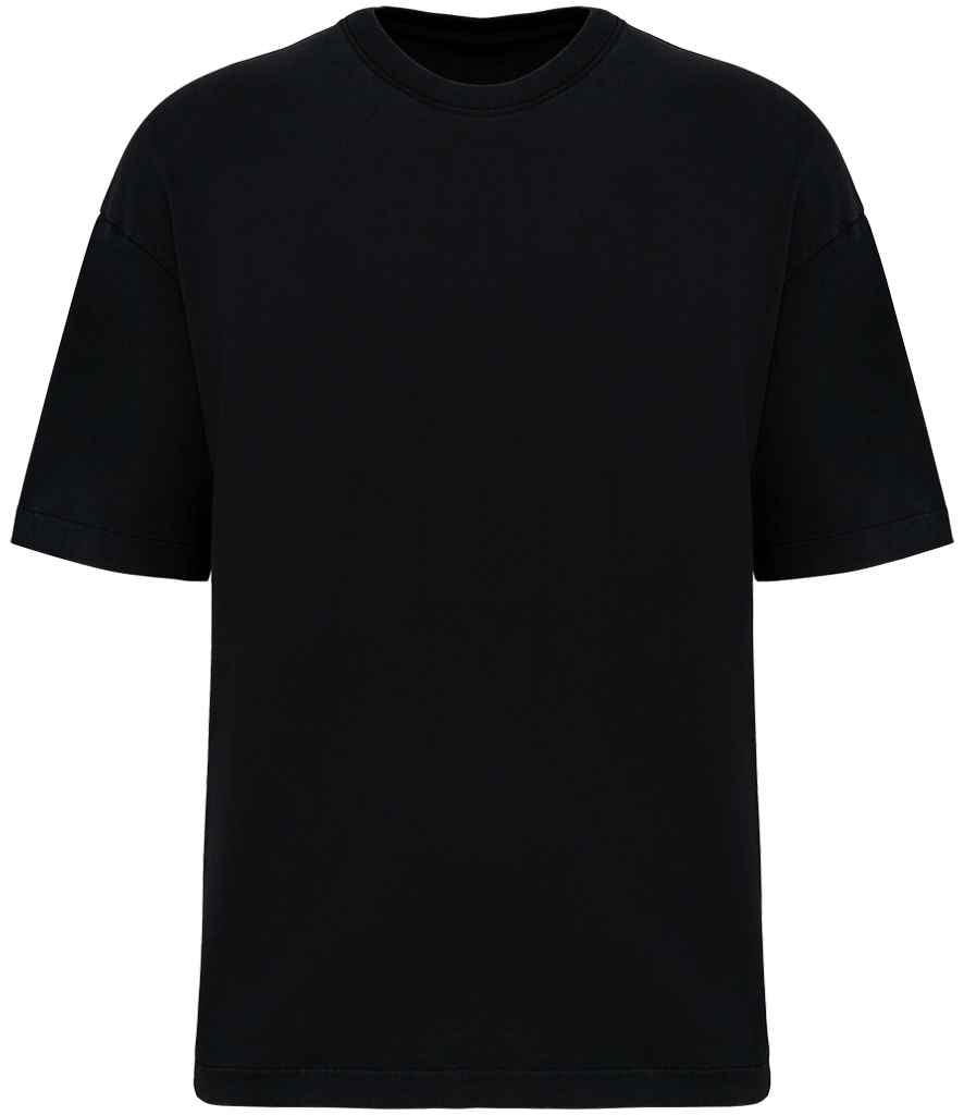 native spirit native spirit oversize washed effect t-shirt - washed black (ns326)