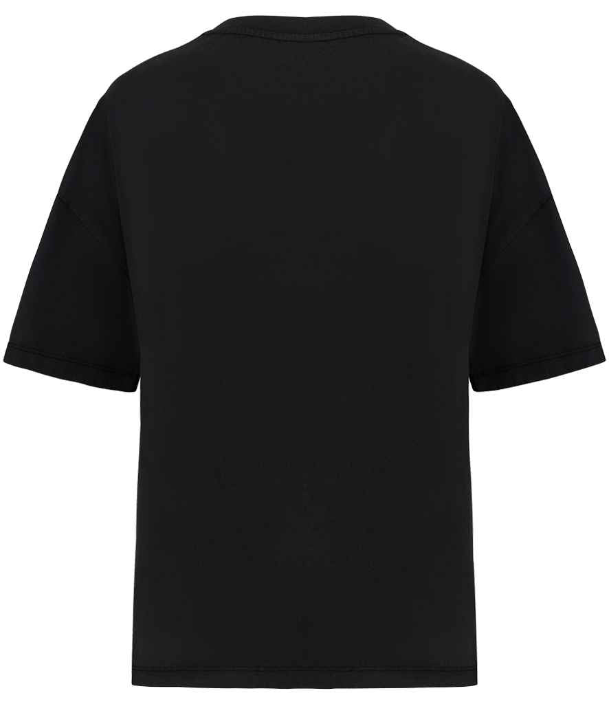 native spirit native spirit ladies oversize washed effect t-shirt - washed black (ns327)