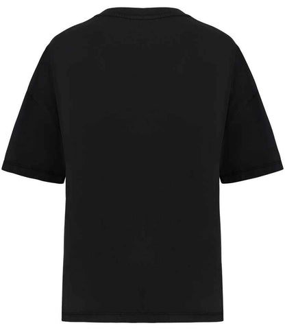 native spirit native spirit ladies oversize washed effect t-shirt - washed black (ns327)