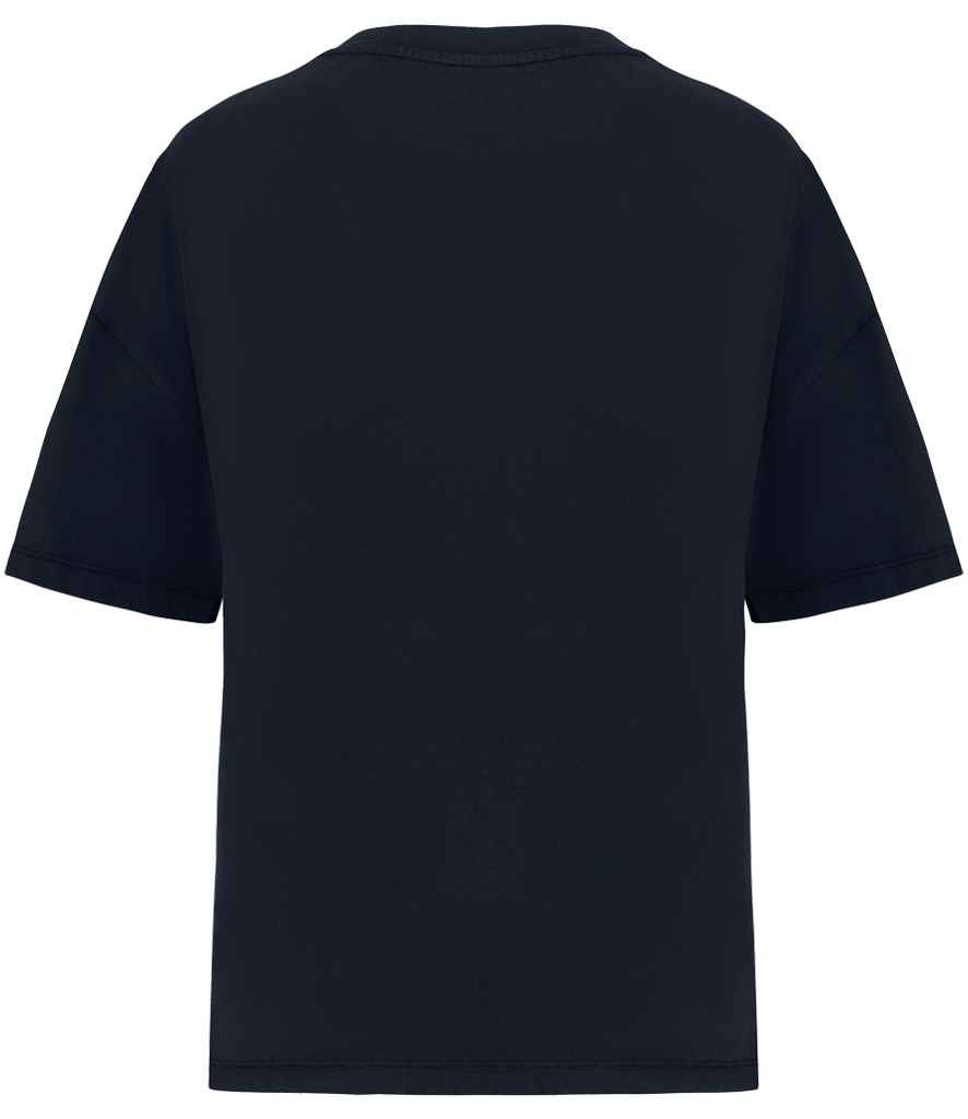 native spirit native spirit ladies oversize washed effect t-shirt - washed navy (ns327)