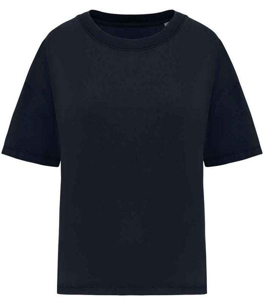 native spirit native spirit ladies oversize washed effect t-shirt - washed navy (ns327)