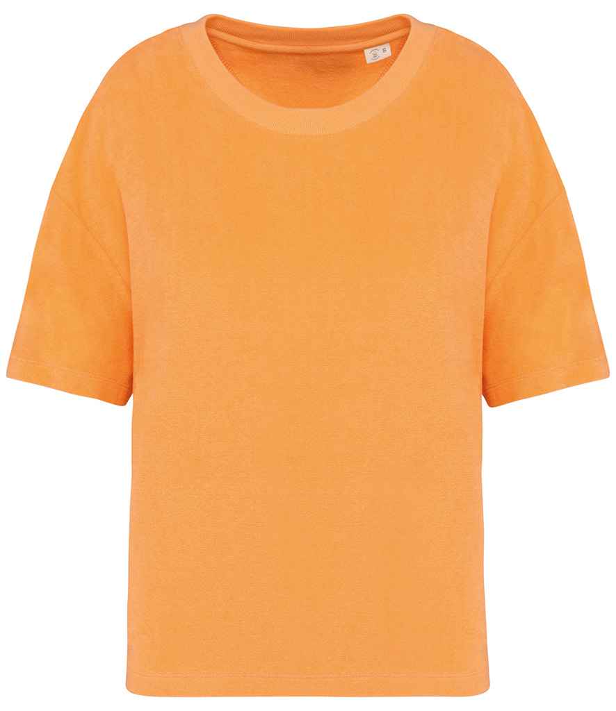 native spirit native spirit ladies terry towel t-shirt - apricot (ns328)