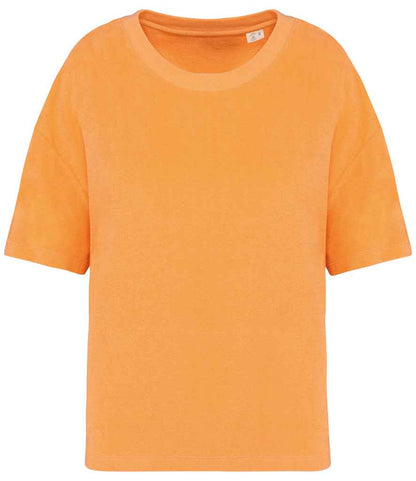 native spirit native spirit ladies terry towel t-shirt - apricot (ns328)
