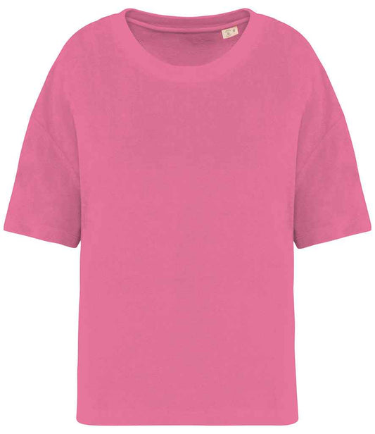 native spirit native spirit ladies terry towel t-shirt - candy rose (ns328)