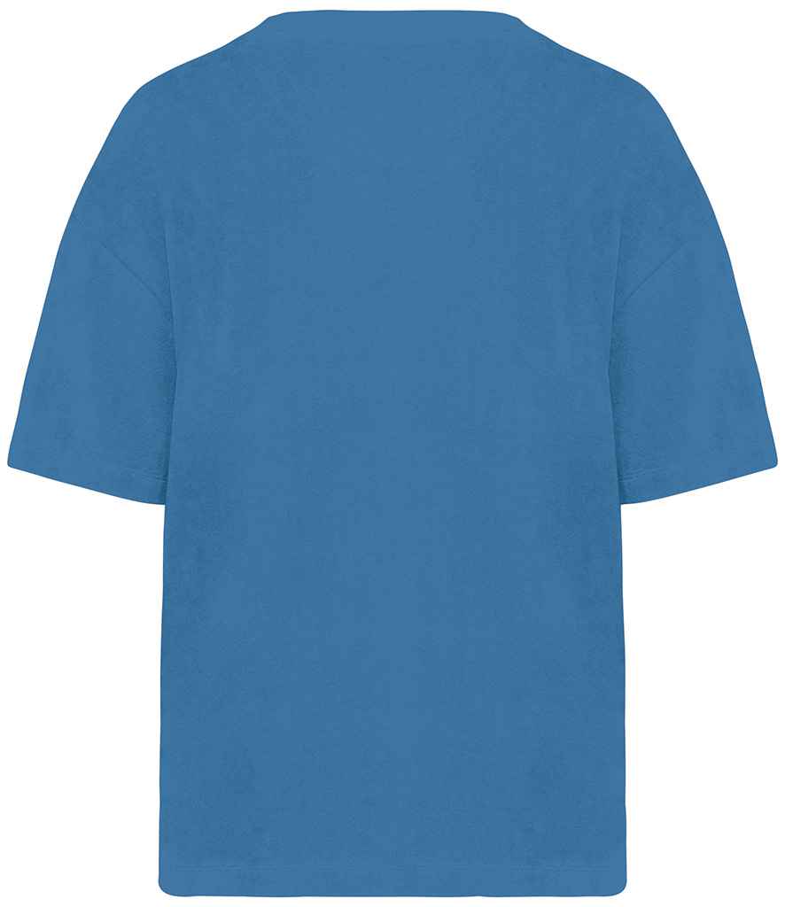 native spirit native spirit ladies terry towel t-shirt - riviera blue (ns328)