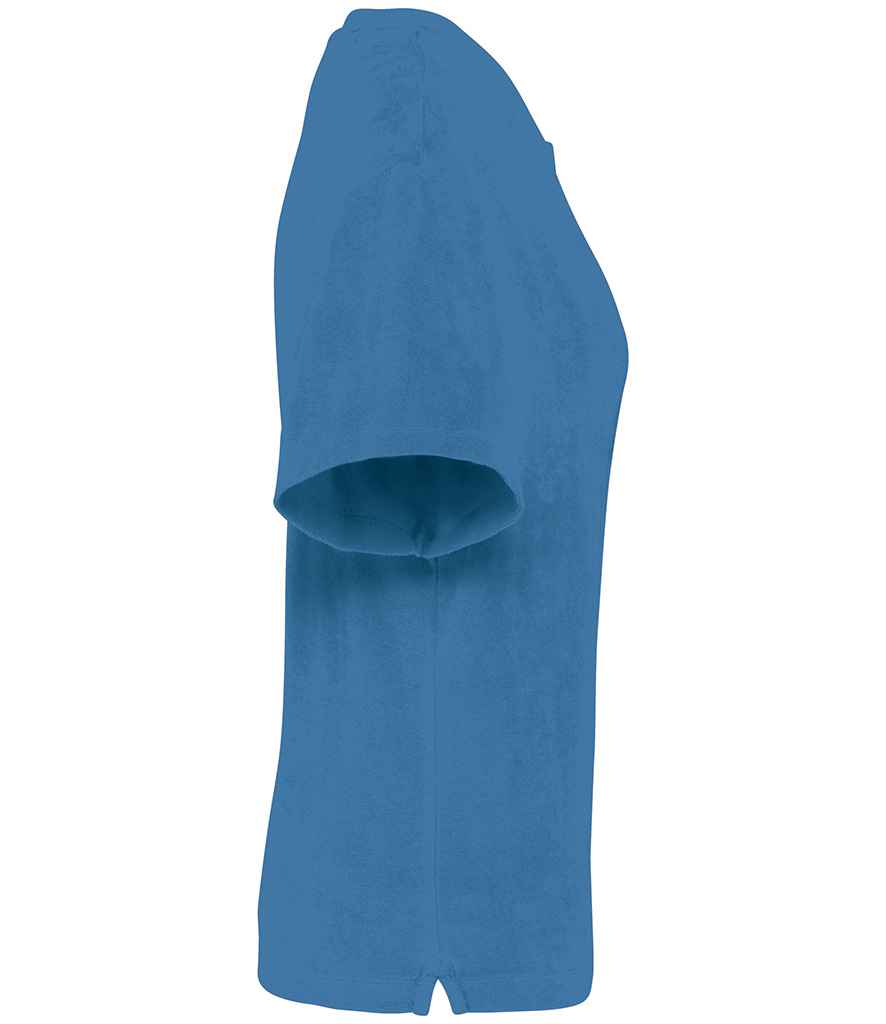 native spirit native spirit ladies terry towel t-shirt - riviera blue (ns328)