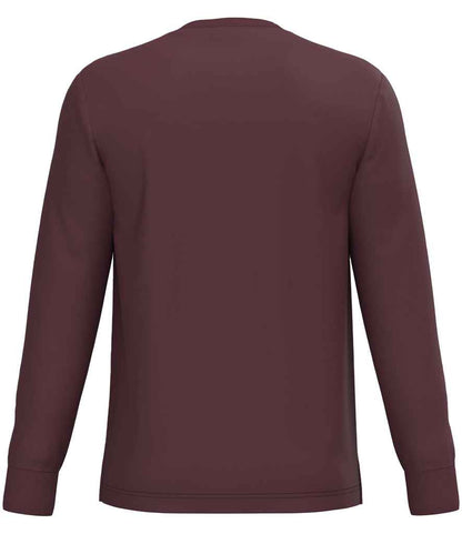 native spirit native spirit unisex crew necklong sleeve t-shirt - dark cherry (ns333)