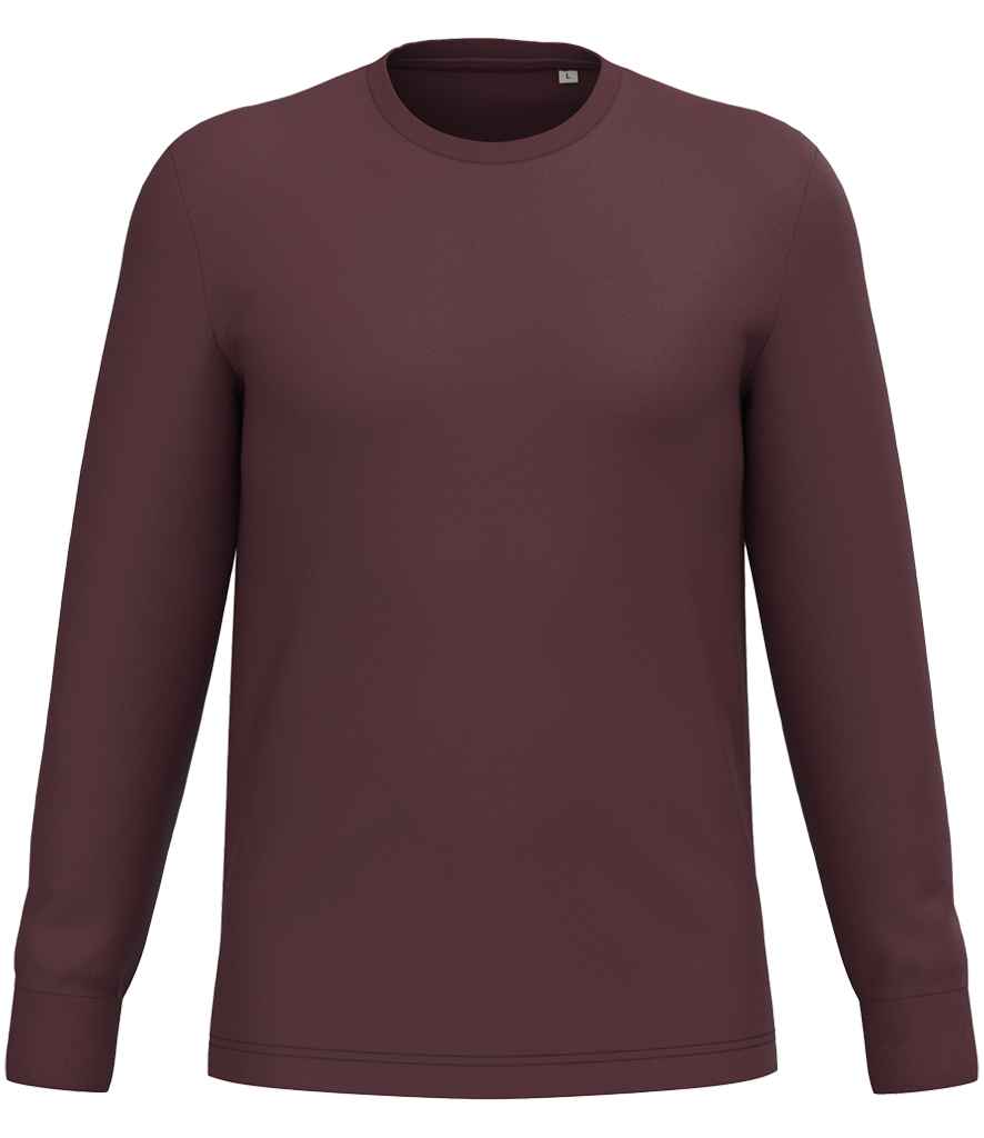 native spirit native spirit unisex crew necklong sleeve t-shirt - dark cherry (ns333)