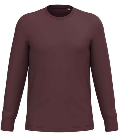 native spirit native spirit unisex crew necklong sleeve t-shirt - dark cherry (ns333)