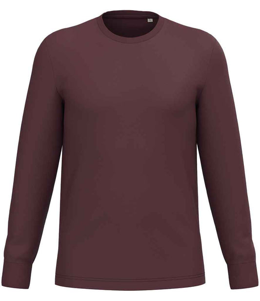 native spirit native spirit unisex crew necklong sleeve t-shirt - dark cherry (ns333)