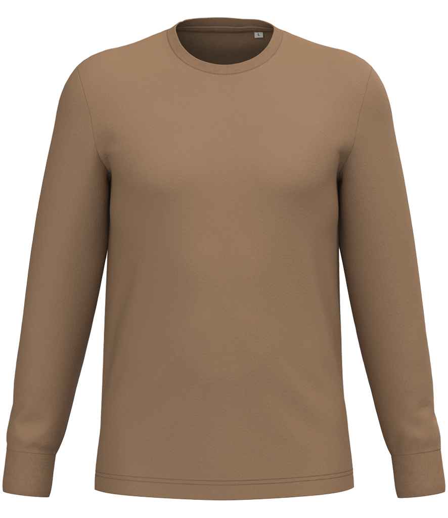 native spirit native spirit unisex crew necklong sleeve t-shirt - dark camel (ns333)