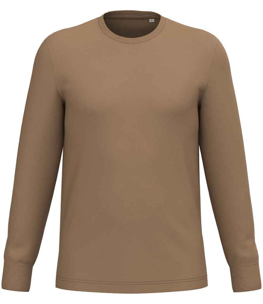 native spirit native spirit unisex crew necklong sleeve t-shirt - dark camel (ns333)