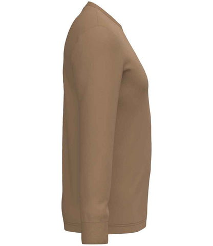 native spirit native spirit unisex crew necklong sleeve t-shirt - dark camel (ns333)