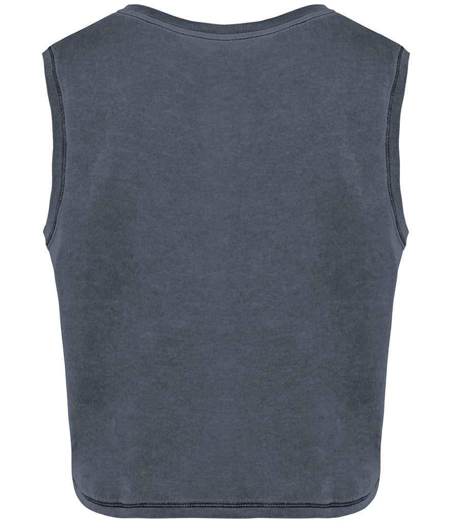 native spirit native spirit ladies cropped tank top - washed mineral grey (ns342)