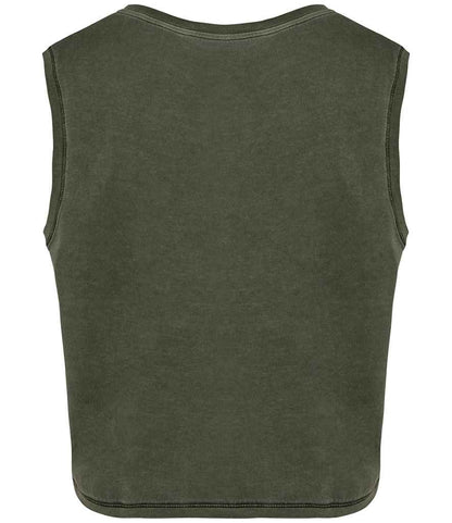 native spirit native spirit ladies cropped tank top - washed organic khaki (ns342)