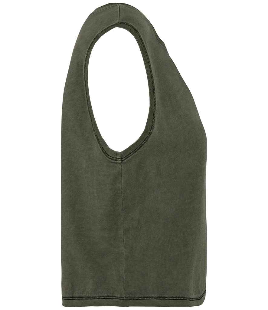 native spirit native spirit ladies cropped tank top - washed organic khaki (ns342)