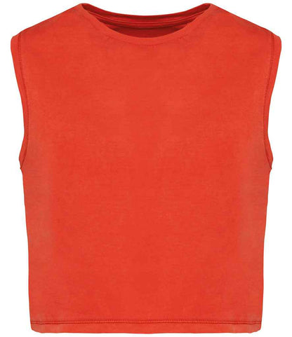 native spirit native spirit ladies cropped tank top - washed paprika (ns342)