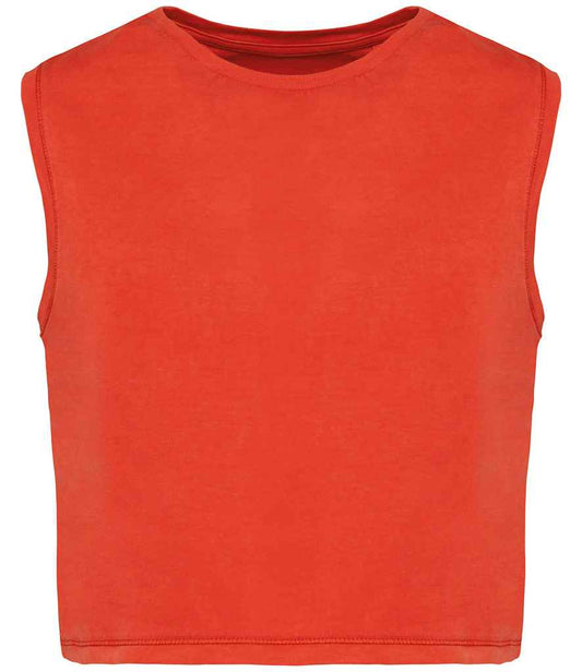 native spirit native spirit ladies cropped tank top - washed paprika (ns342)