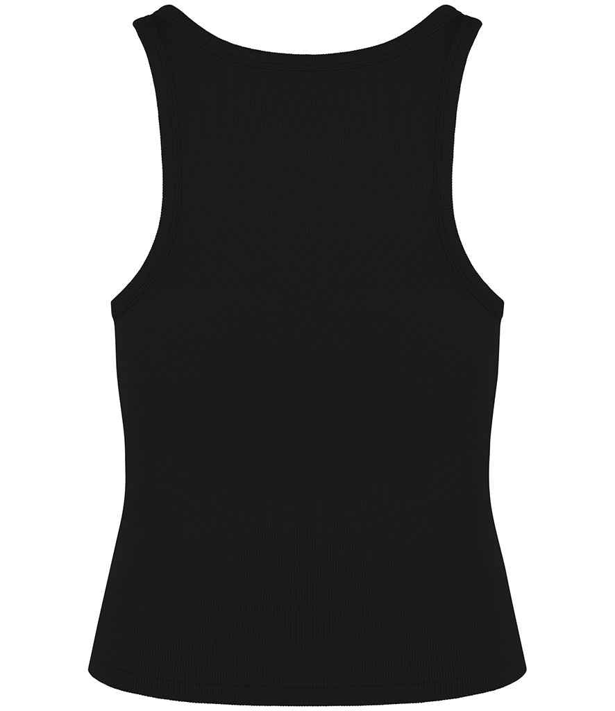 native spirit native spirit ladies ribbed tank top - black (ns344)