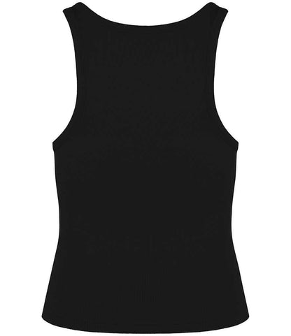 native spirit native spirit ladies ribbed tank top - black (ns344)
