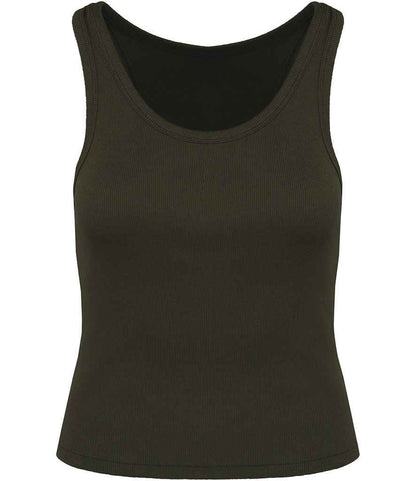 native spirit native spirit ladies ribbed tank top - organic khaki (ns344)