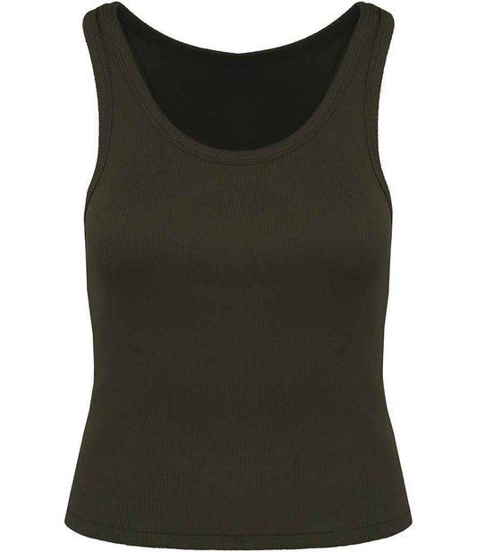 native spirit native spirit ladies ribbed tank top - organic khaki (ns344)