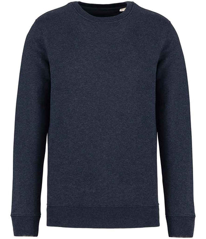 native spirit native spirit unisex crew neck sweatshirt - navy blue heather (ns400)