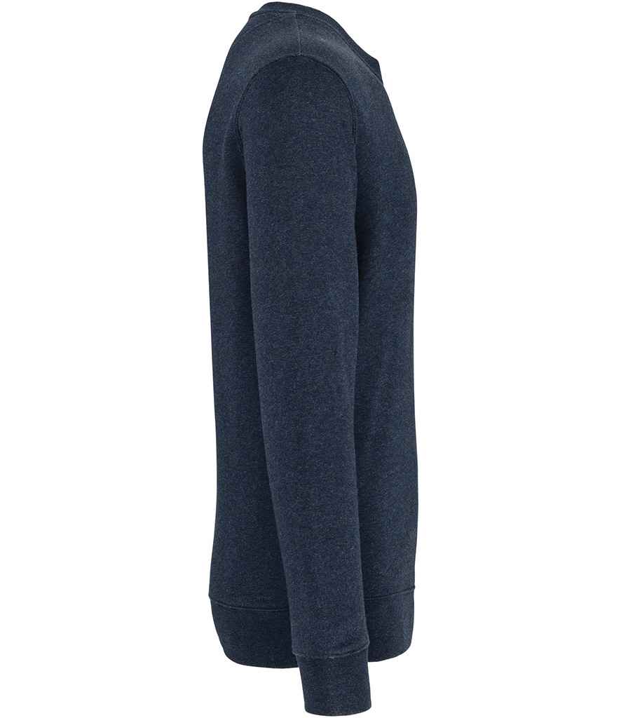 native spirit native spirit unisex crew neck sweatshirt - navy blue heather (ns400)