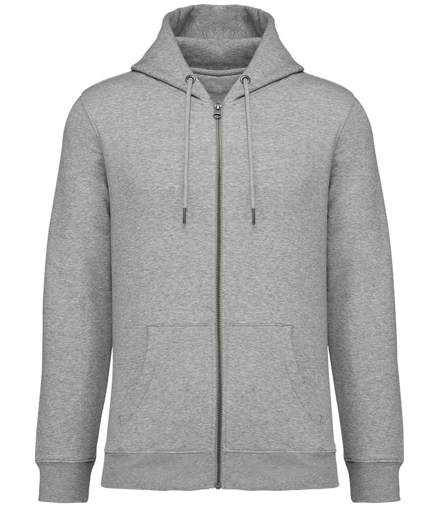 native spirit native spirit unisex full zip hoodie - moon grey heather (ns402)