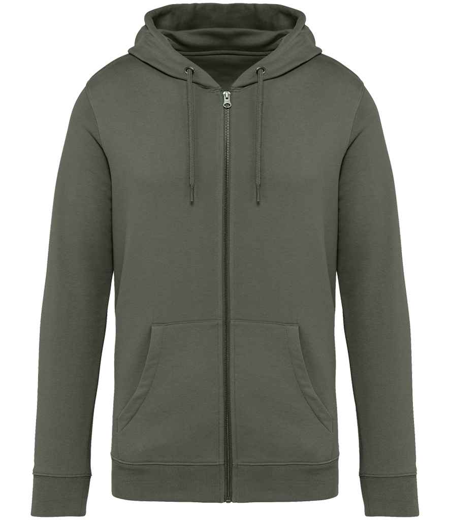 native spirit native spirit unisex full zip hoodie - organic khaki (ns402)
