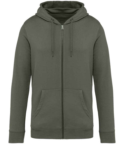 native spirit native spirit unisex full zip hoodie - organic khaki (ns402)