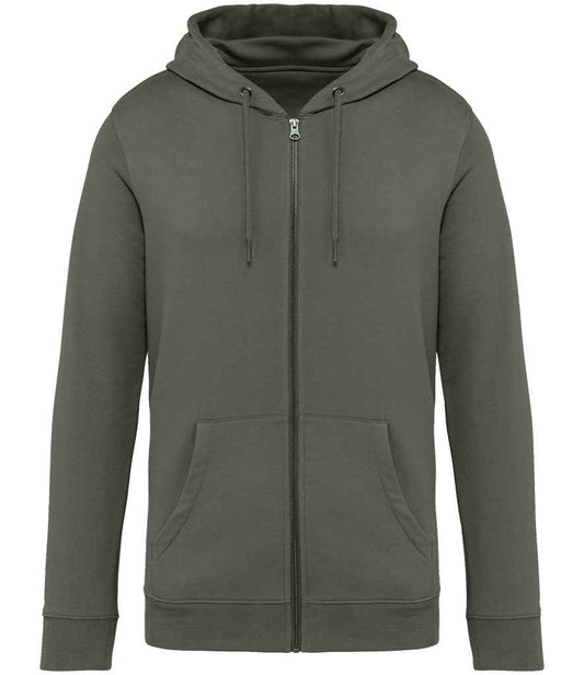 native spirit native spirit unisex full zip hoodie - organic khaki (ns402)