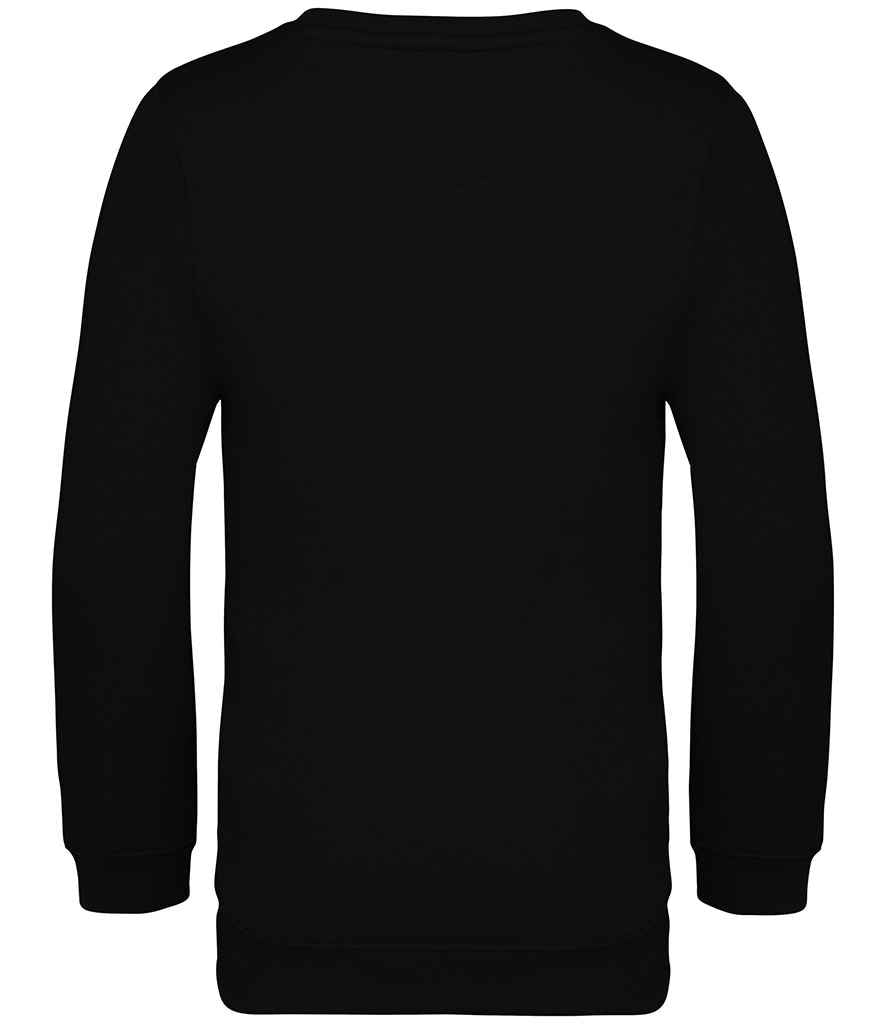 native spirit native spirit kids crew neck sweatshirt - black (ns403)