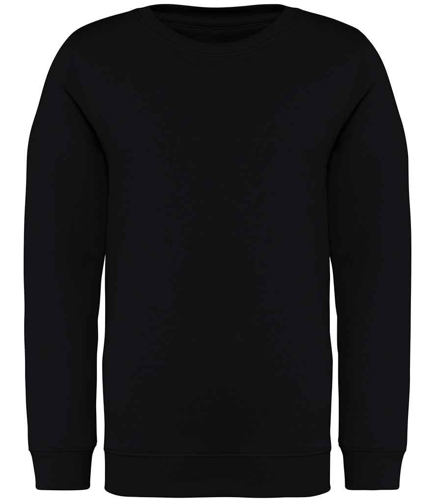native spirit native spirit kids crew neck sweatshirt - black (ns403)