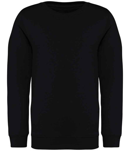 native spirit native spirit kids crew neck sweatshirt - black (ns403)