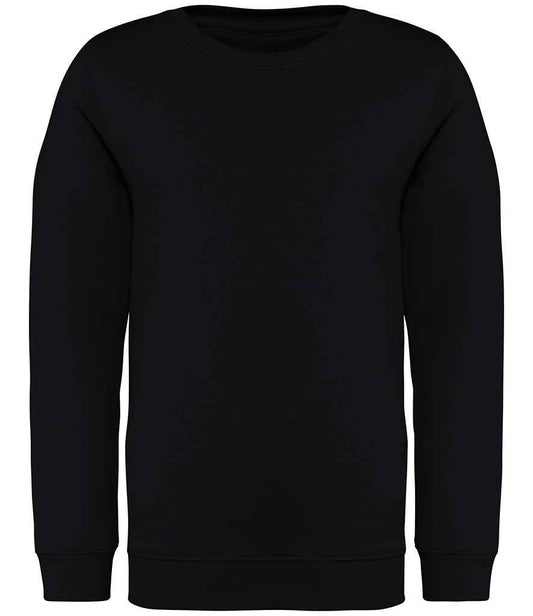 native spirit native spirit kids crew neck sweatshirt - black (ns403)