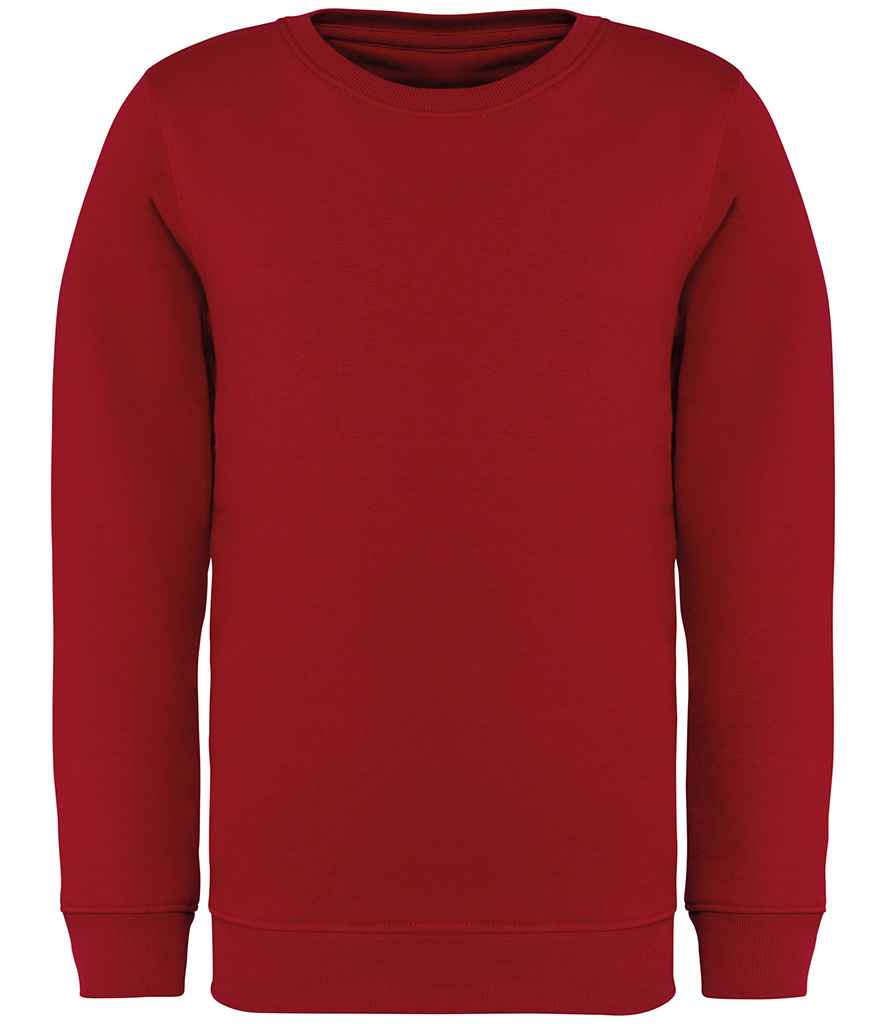 native spirit native spirit kids crew neck sweatshirt - hibiscus red (ns403)