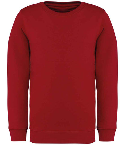 native spirit native spirit kids crew neck sweatshirt - hibiscus red (ns403)
