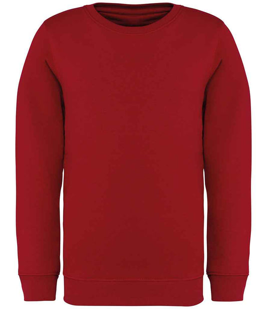 native spirit native spirit kids crew neck sweatshirt - hibiscus red (ns403)