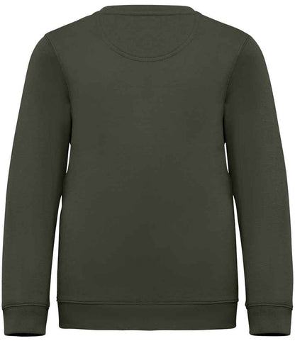 native spirit native spirit kids crew neck sweatshirt - organic khaki (ns403)