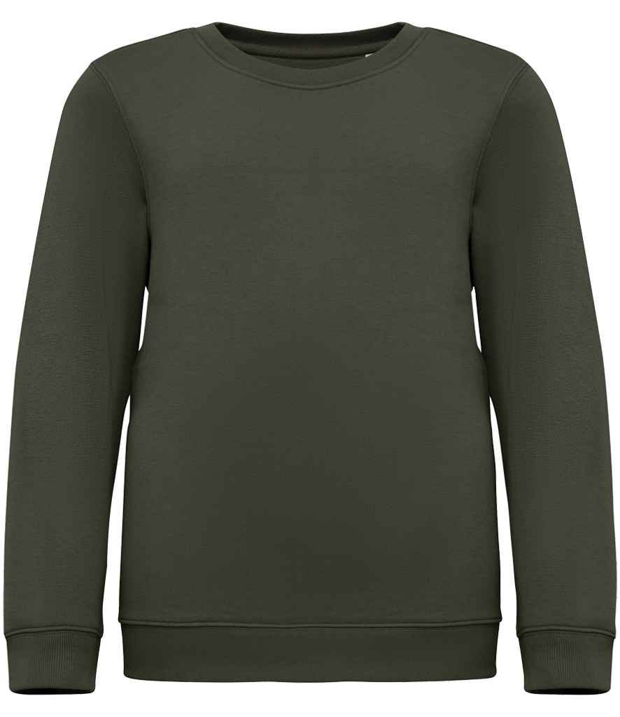 native spirit native spirit kids crew neck sweatshirt - organic khaki (ns403)